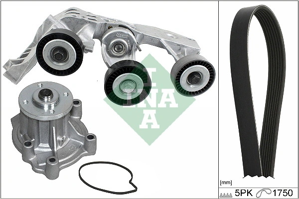 Water Pump + V-ribbed Belt Kit